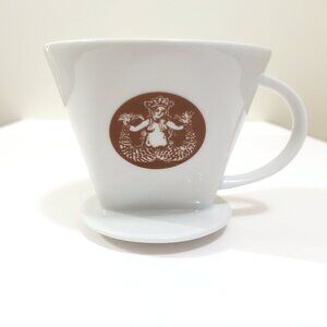Rare Starbucks Siren Logo Ceramic Pour-Over Brewer In Mint Condition